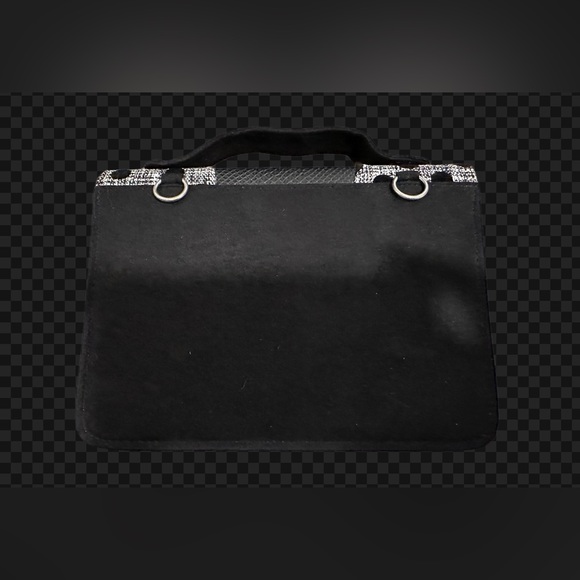 Brand New Black Suede Purse W/Suede Detachable Shoulder Strap. - Picture 2 of 3